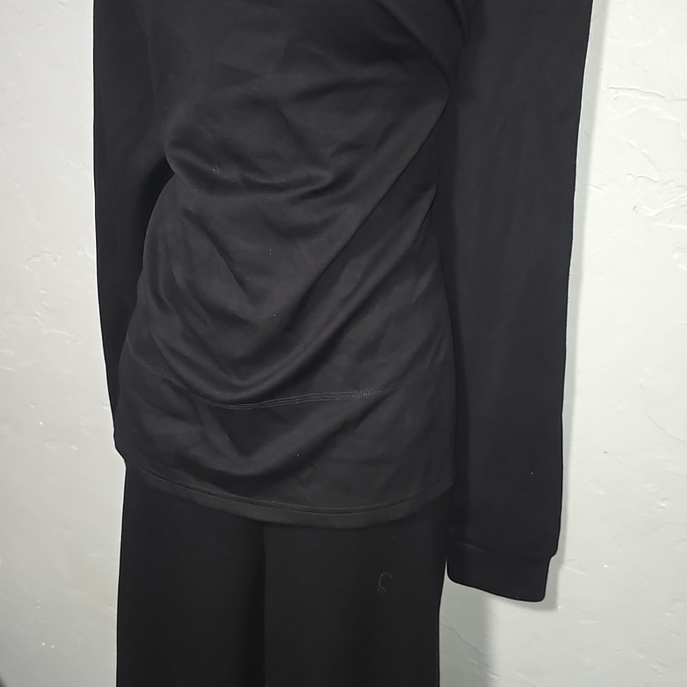 Black Long Sleeve Top and Pants Set